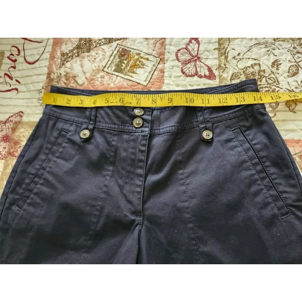 Talbots Petites Women's Navy Blue Shorts Stretch Size‎ 2P